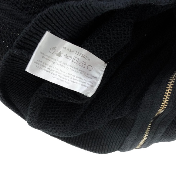 CLUB MONACO Long Sleeve Zip Up Sweater Top Cardigan Knit Mesh-like Sweater E9 - Picture 8 of 9